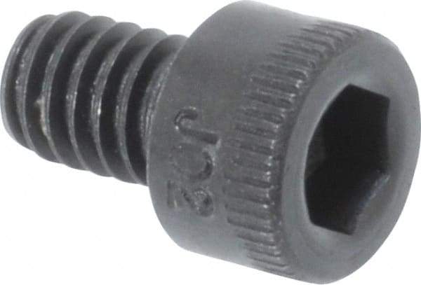 Holo-Krome - #8-32 UNC Hex Socket Drive, Socket Cap Screw - Alloy Steel, Black Oxide Finish, Fully Threaded, 1/4" Length Under Head - Benchmark Tooling