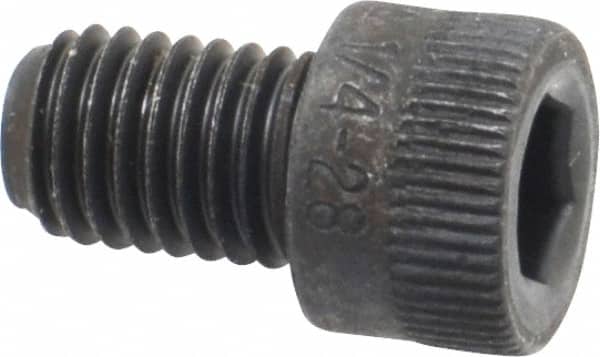 Holo-Krome - 1/4-28 UNF Hex Socket Drive, Socket Cap Screw - Alloy Steel, Black Oxide Finish, Fully Threaded, 3/8" Length Under Head - Benchmark Tooling