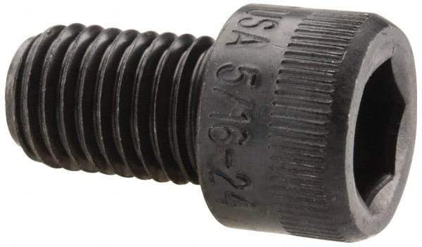 Holo-Krome - 5/16-24 UNF Hex Socket Drive, Socket Cap Screw - Alloy Steel, Black Oxide Finish, Fully Threaded, 1/2" Length Under Head - Benchmark Tooling