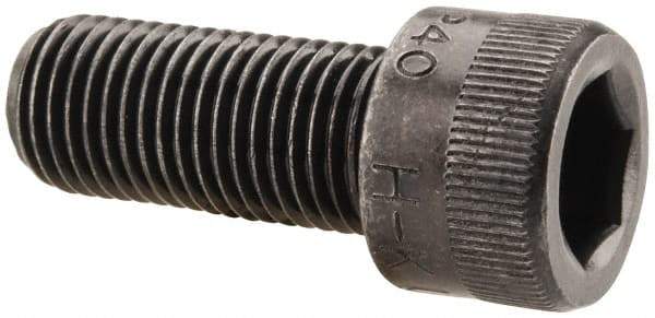 Holo-Krome - 3/8-24 UNF Hex Socket Drive, Socket Cap Screw - Alloy Steel, Black Oxide Finish, Fully Threaded, 7/8" Length Under Head - Benchmark Tooling