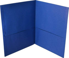 UNIVERSAL - 11" Long x 8-1/2" Wide Leatherette Two-Pocket Portfolios - Light Blue - Benchmark Tooling