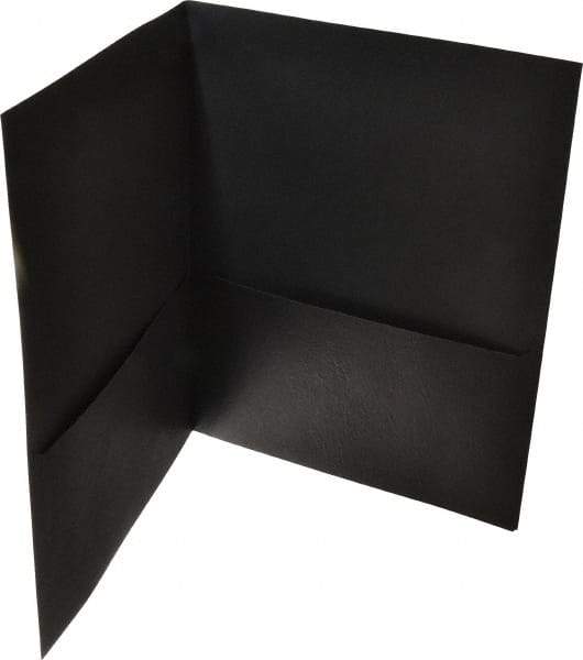 UNIVERSAL - 11" Long x 8-1/2" Wide Leatherette Two-Pocket Portfolios - Black - Benchmark Tooling