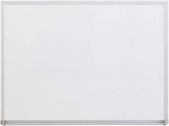 UNIVERSAL - 18" High x 24" Wide Melamine Dry Erase Board with 3/4" Rail - Aluminum, 5/8" Deep - Benchmark Tooling