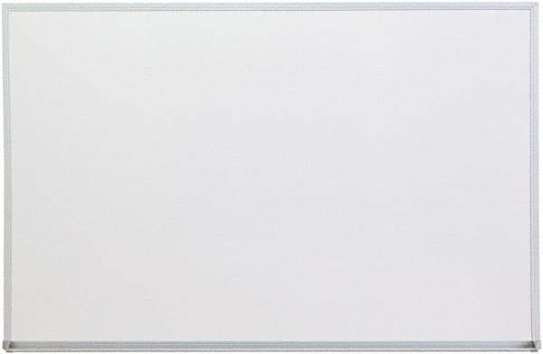 UNIVERSAL - 24" High x 36" Wide Melamine Dry Erase Board with 3/4" Rail - Aluminum, 5/8" Deep - Benchmark Tooling