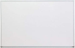 UNIVERSAL - 24" High x 36" Wide Melamine Dry Erase Board with 3/4" Rail - Aluminum, 5/8" Deep - Benchmark Tooling