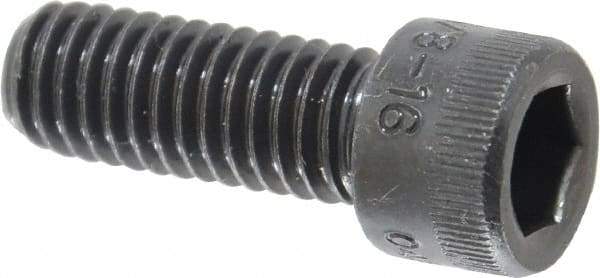 Holo-Krome - 3/8-16 UNC Hex Socket Drive, Socket Cap Screw - Alloy Steel, Black Oxide Finish, Fully Threaded, 1" Length Under Head - Benchmark Tooling