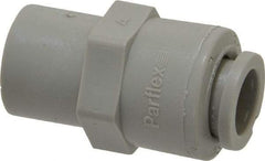 Parker - 3/8" Outside Diam, 1/4 NPTF, Acetal Push-to-Connect Tube Female Connector - 300 Max psi, Tan - Benchmark Tooling