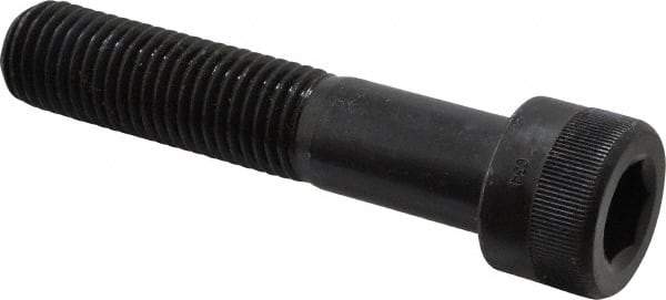 Holo-Krome - 1-8 UNC Hex Socket Drive, Socket Cap Screw - Alloy Steel, Black Oxide Finish, Partially Threaded, 5" Length Under Head - Benchmark Tooling