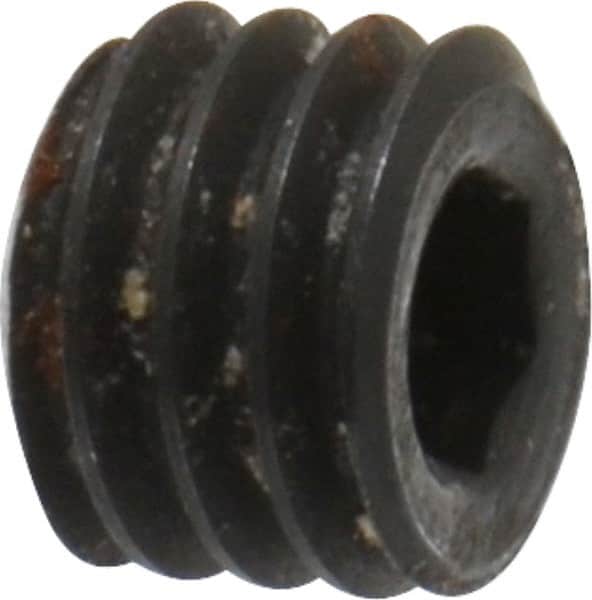 Holo-Krome - #8-36 UNF, 1/8" OAL, Cup Point Set Screw - Grade 8 Alloy Steel, 5/64" Key - Benchmark Tooling