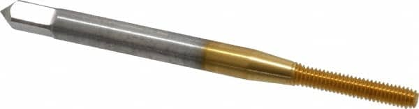 OSG - M2.5x0.45 Metric Coarse D3 Thread Limit Modified Bottoming Thread Forming Tap - Cobalt, TiN Finish, 1-13/16" OAL, 1/2" Thread Length, Right Hand Thread, Series HY-PRO NRT - Benchmark Tooling