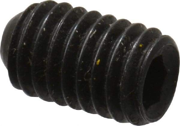 Holo-Krome - #10-32 UNF, 5/16" OAL, Cup Point Set Screw - Grade 8 Alloy Steel, 3/32" Key - Benchmark Tooling