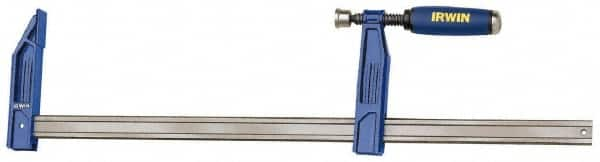 Irwin - 18" Capacity, 4-7/8" Throat Depth Bar Clamp - 1,150 Lb Clamping Pressure, 18" OAL - Benchmark Tooling