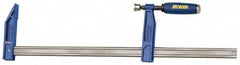 Irwin - 18" Capacity, 4-7/8" Throat Depth Bar Clamp - 1,150 Lb Clamping Pressure, 18" OAL - Benchmark Tooling