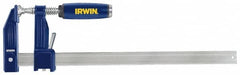 Irwin - 36" Capacity, 3-1/8" Throat Depth Bar Clamp - 1,000 Lb Clamping Pressure, 36" OAL - Benchmark Tooling