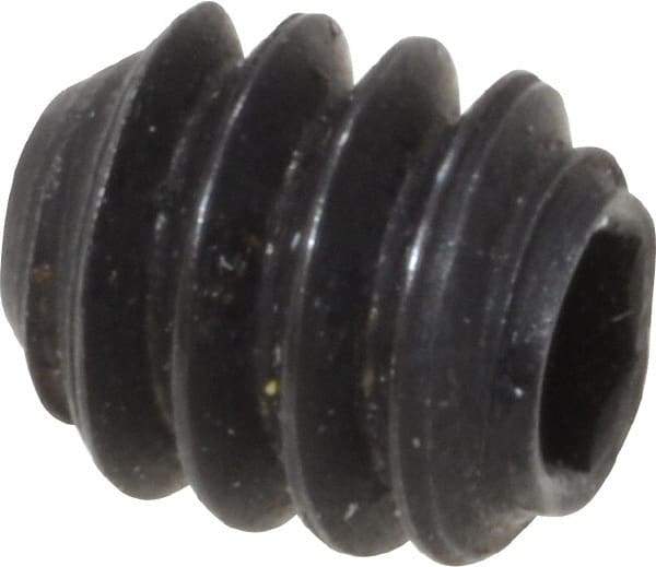 Holo-Krome - #4-40 UNC, 1/8" OAL, Cup Point Set Screw - Grade 8 Alloy Steel, 0.05" Key - Benchmark Tooling