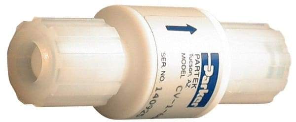 Parker - 1" PTFE Check Valve - Inline, PARFLARE x PARFLARE, 120 WOG - Benchmark Tooling