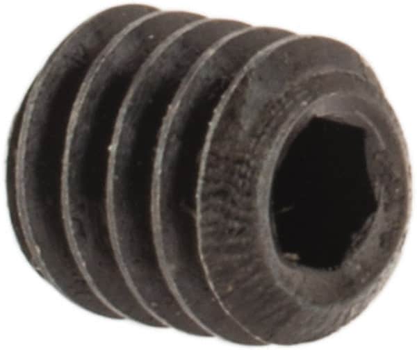 Holo-Krome - #4-48 UNF, 1/8" OAL, Cup Point Set Screw - Grade 8 Alloy Steel, 0.05" Key - Benchmark Tooling