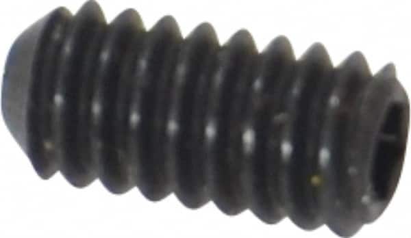 Holo-Krome - #5-40 UNC, 1/4" OAL, Cup Point Set Screw - Grade 8 Alloy Steel, 1/16" Key - Benchmark Tooling