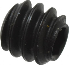 Holo-Krome - #6-32 UNC, 1/8" OAL, Cup Point Set Screw - Grade 8 Alloy Steel, 1/16" Key - Benchmark Tooling