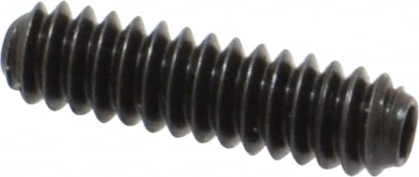 Holo-Krome - #6-32 UNC, 1/2" OAL, Cup Point Set Screw - Grade 8 Alloy Steel, 1/16" Key - Benchmark Tooling