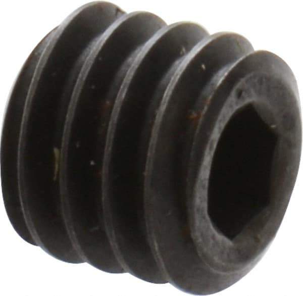 Holo-Krome - #6-40 UNF, 1/8" OAL, Cup Point Set Screw - Grade 8 Alloy Steel, 1/16" Key - Benchmark Tooling