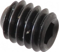 Holo-Krome - #8-32 UNC, 3/16" OAL, Cup Point Set Screw - Grade 8 Alloy Steel, 5/64" Key - Benchmark Tooling