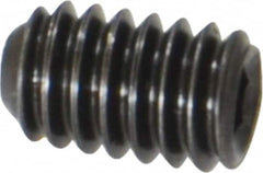 Holo-Krome - #8-32 UNC, 1/4" OAL, Cup Point Set Screw - Grade 8 Alloy Steel, 5/64" Key - Benchmark Tooling