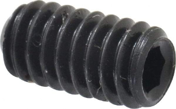 Holo-Krome - #8-32 UNC, 5/16" OAL, Cup Point Set Screw - Grade 8 Alloy Steel, 5/64" Key - Benchmark Tooling