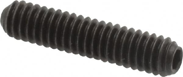 Holo-Krome - #8-32 UNC, 3/4" OAL, Cup Point Set Screw - Grade 8 Alloy Steel, 5/64" Key - Benchmark Tooling