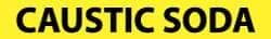 NMC - Pipe Marker with Caustic Soda Legend and No Graphic - 1-1/2 to 2" Pipe Outside Diam, Black on Yellow - Benchmark Tooling