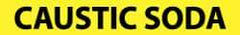 NMC - Pipe Marker with Caustic Soda Legend and No Graphic - 3/4 to 1-1/4" Pipe Outside Diam, Black on Yellow - Benchmark Tooling