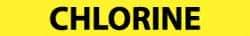 NMC - Pipe Marker with Chlorine Legend and No Graphic - 3/4 to 1-1/4" Pipe Outside Diam, Black on Yellow - Benchmark Tooling