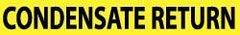 NMC - Pipe Marker with Condensate Return Legend and No Graphic - 2-1/2 to 6" Pipe Outside Diam, Black on Yellow - Benchmark Tooling