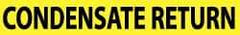 NMC - Pipe Marker with Condensate Return Legend and No Graphic - 1-1/2 to 2" Pipe Outside Diam, Black on Yellow - Benchmark Tooling