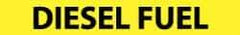 NMC - Pipe Marker with Diesel Fuel Legend and No Graphic - 2-1/2 to 6" Pipe Outside Diam, Black on Yellow - Benchmark Tooling