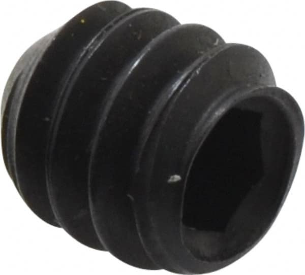 Holo-Krome - #10-24 UNC, 3/16" OAL, Cup Point Set Screw - Grade 8 Alloy Steel, 3/32" Key - Benchmark Tooling