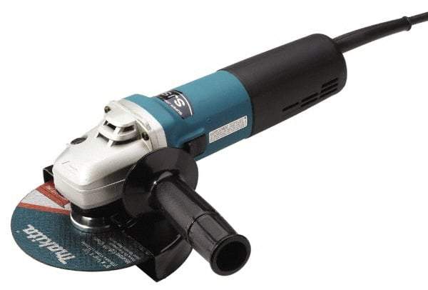 Makita - 6" Wheel Diam, 4,000 to 9,000 RPM, Corded Angle & Disc Grinder - 5/8-11 Spindle, 120 Volts, 12 Amps - Benchmark Tooling