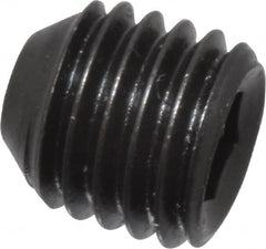 Holo-Krome - 1/4-28 UNF, 1/4" OAL, Cup Point Set Screw - Grade 8 Alloy Steel, 1/8" Key - Benchmark Tooling