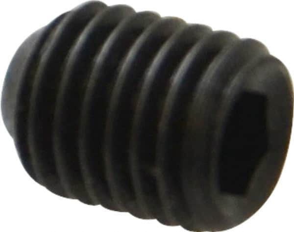 Holo-Krome - 1/4-28 UNF, 5/16" OAL, Cup Point Set Screw - Grade 8 Alloy Steel, 1/8" Key - Benchmark Tooling