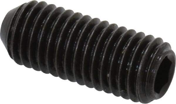 Holo-Krome - 1/4-28 UNF, 5/8" OAL, Cup Point Set Screw - Grade 8 Alloy Steel, 1/8" Key - Benchmark Tooling