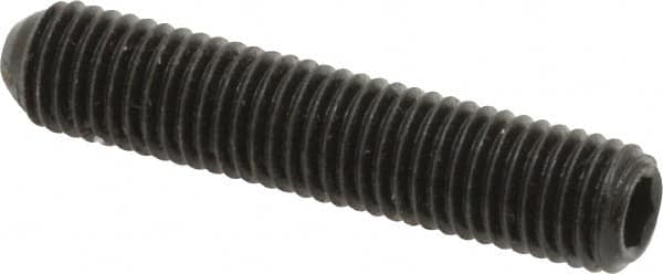 Holo-Krome - 1/4-28 UNF, 1-1/4" OAL, Cup Point Set Screw - Grade 8 Alloy Steel, 1/8" Key - Benchmark Tooling