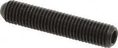 Holo-Krome - 1/4-28 UNF, 1-1/4" OAL, Cup Point Set Screw - Grade 8 Alloy Steel, 1/8" Key - Benchmark Tooling