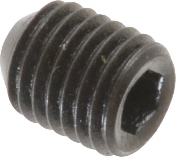 Holo-Krome - 5/16-24 UNF, 3/8" OAL, Cup Point Set Screw - Grade 8 Alloy Steel, 5/32" Key - Benchmark Tooling