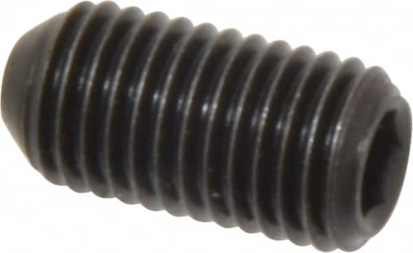 Holo-Krome - 5/16-24 UNF, 5/8" OAL, Cup Point Set Screw - Grade 8 Alloy Steel, 5/32" Key - Benchmark Tooling