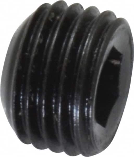 Holo-Krome - 3/8-24 UNF, 1/4" OAL, Cup Point Set Screw - Grade 8 Alloy Steel, 3/16" Key - Benchmark Tooling