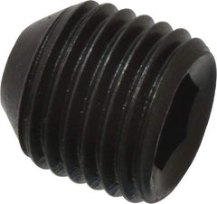 Holo-Krome - 3/8-24 UNF, 3/8" OAL, Cup Point Set Screw - Grade 8 Alloy Steel, 3/16" Key - Benchmark Tooling