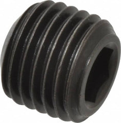 Holo-Krome - 7/16-20 UNF, 3/8" OAL, Cup Point Set Screw - Grade 8 Alloy Steel, 7/32" Key - Benchmark Tooling