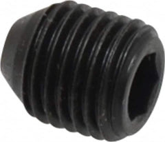 Holo-Krome - 7/16-20 UNF, 1/2" OAL, Cup Point Set Screw - Grade 8 Alloy Steel, 7/32" Key - Benchmark Tooling