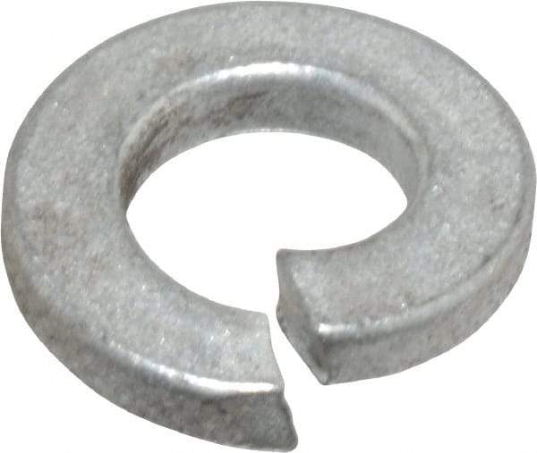 Value Collection - 1/4", 0.252" ID, 0.077" Thick Split Lock Washer - Grade 2 Spring Steel, Zinc-Plated Finish, 0.252" Min ID, 0.26" Max ID, 0.489" Max OD - Benchmark Tooling