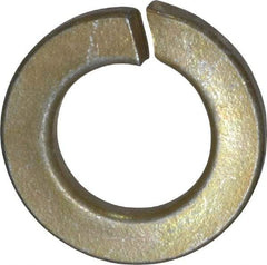 Value Collection - 7/16", 0.44" ID, 0.109" Thick Split Lock Washer - Grade 2 Spring Steel, Zinc Yellow Dichromate Finish, 0.44" Min ID, 0.45" Max ID, 0.776" Max OD - Benchmark Tooling